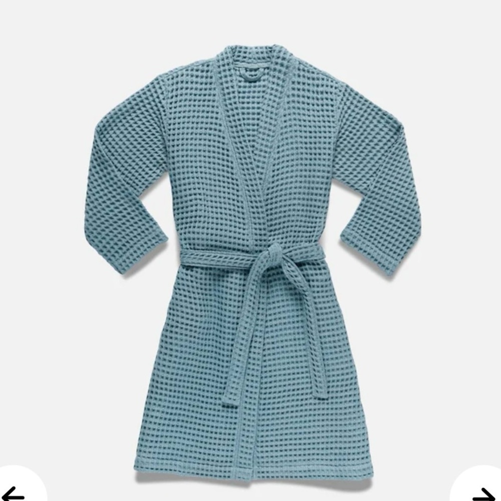 Brooklinen Dreamweave Waffle Robe in Storm size XS